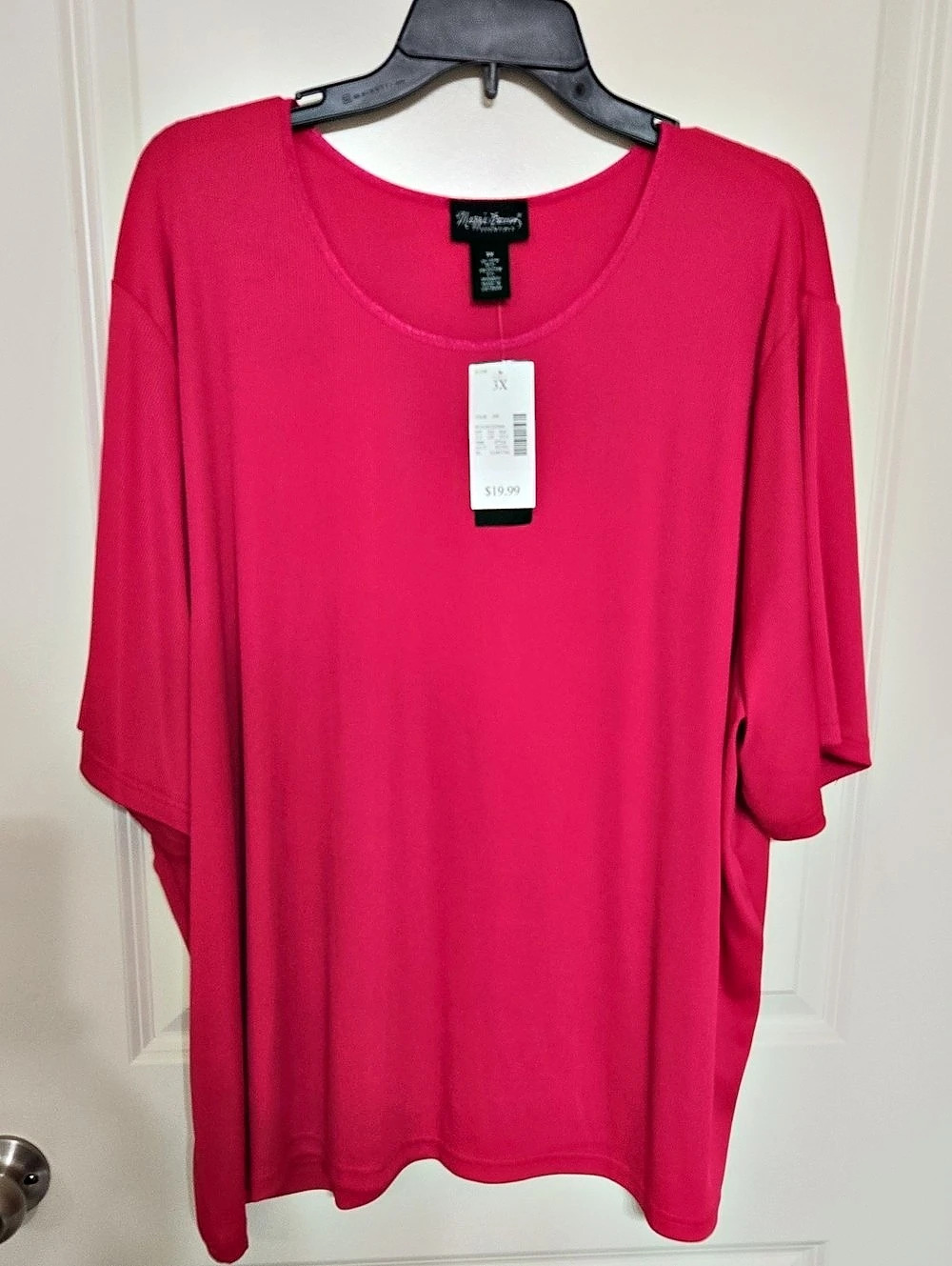 Maggie Barnes Essentials Short Sleeve Tunic in Pink Size 3X NWT
